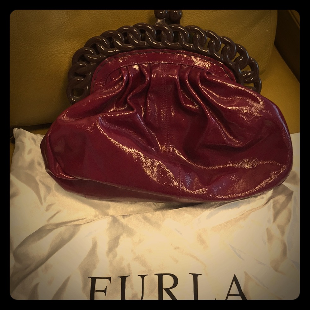 Furla large clutch purse